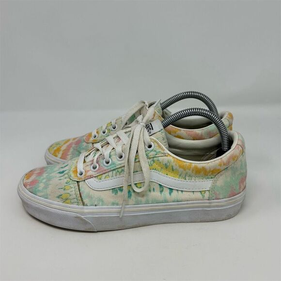 Vans Women's Ward White Tie Dye Lace Up Platform Sneakers Multicolor Size 9 - Picture 7 of 14